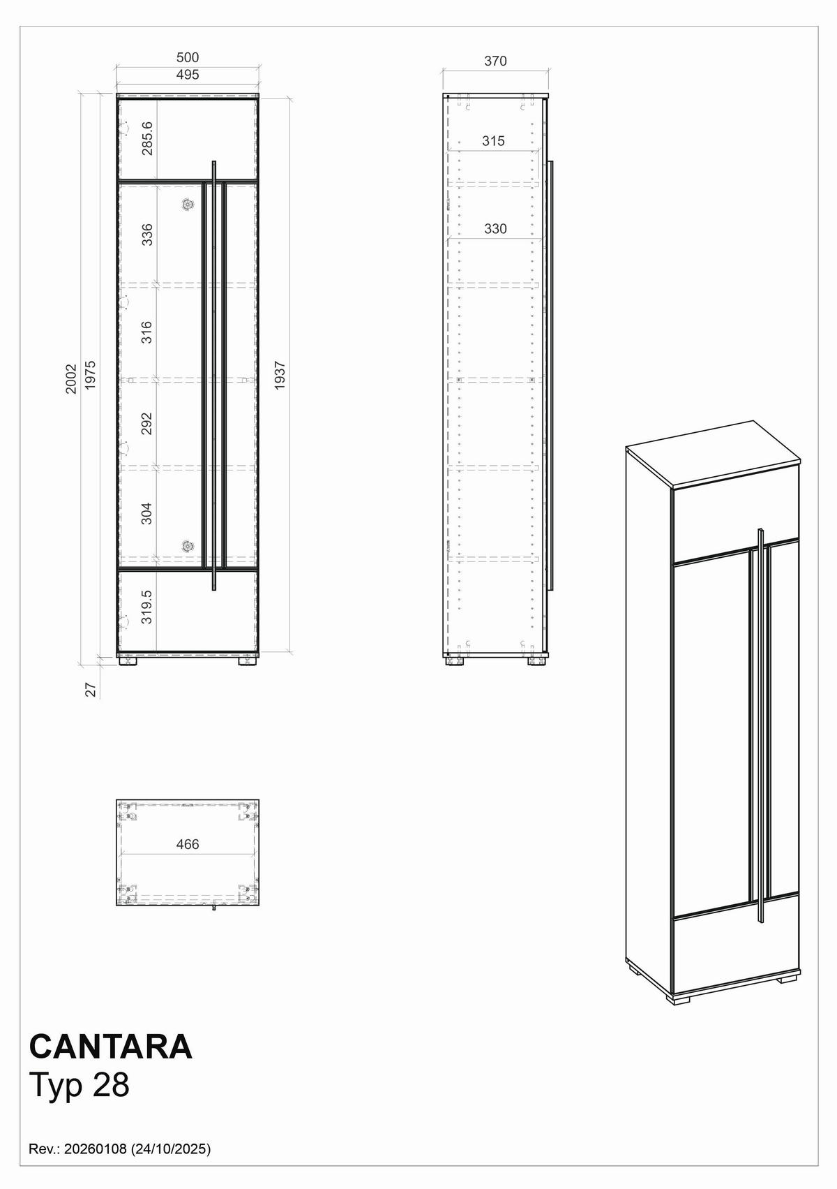 MEHRZWECKSCHRANK 50/201/39 cm  in Eichefarben  - Eichefarben/Schwarz, MODERN, Holzwerkstoff/Kunststoff (50/201/39cm) - MID.YOU