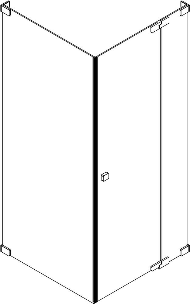 DUSCHKABINE 100/200/90 cm  in Schwarz  - Schwarz, MODERN, Glas/Metall (100/200/90cm) - Schöner Wohnen