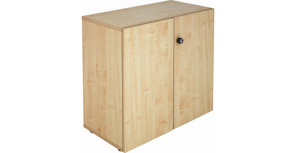 KOMMODE , 80/74,8/42 cm,  - Ahornfarben/Alufarben, KONVENTIONELL, Holzwerkstoff/Metall (80/74,8/42cm) - Venda