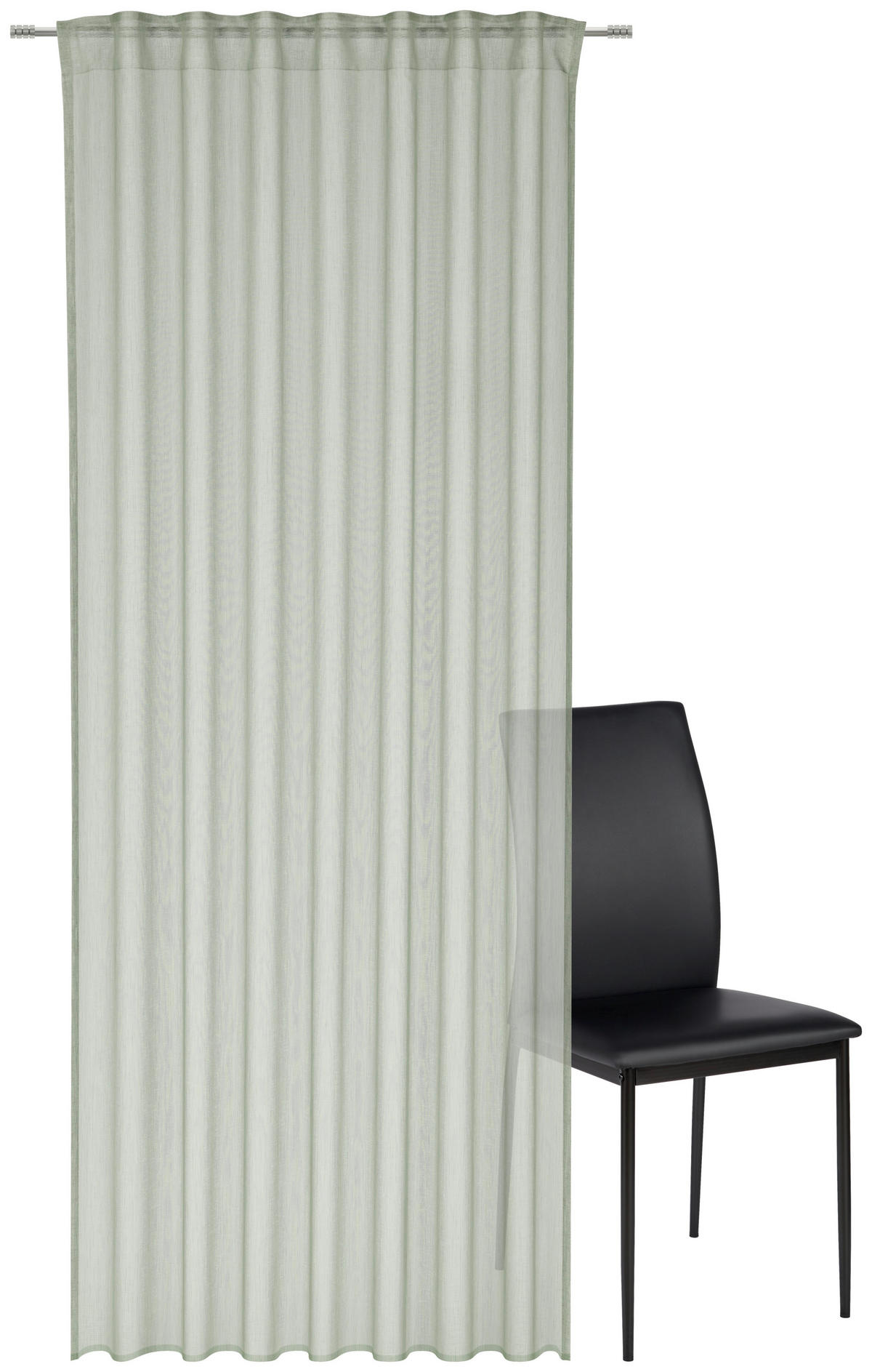 FERTIGVORHANG transparent  - Grün, Basics, Textil (140/245cm) - Esposa