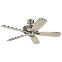 Ventilator mit Beleuchtung KLF-Monarch 132/34 cm  - Kirschbaumfarben/Champagner, Basics, Holz/Metall (132/34cm) - Elstead Lighting