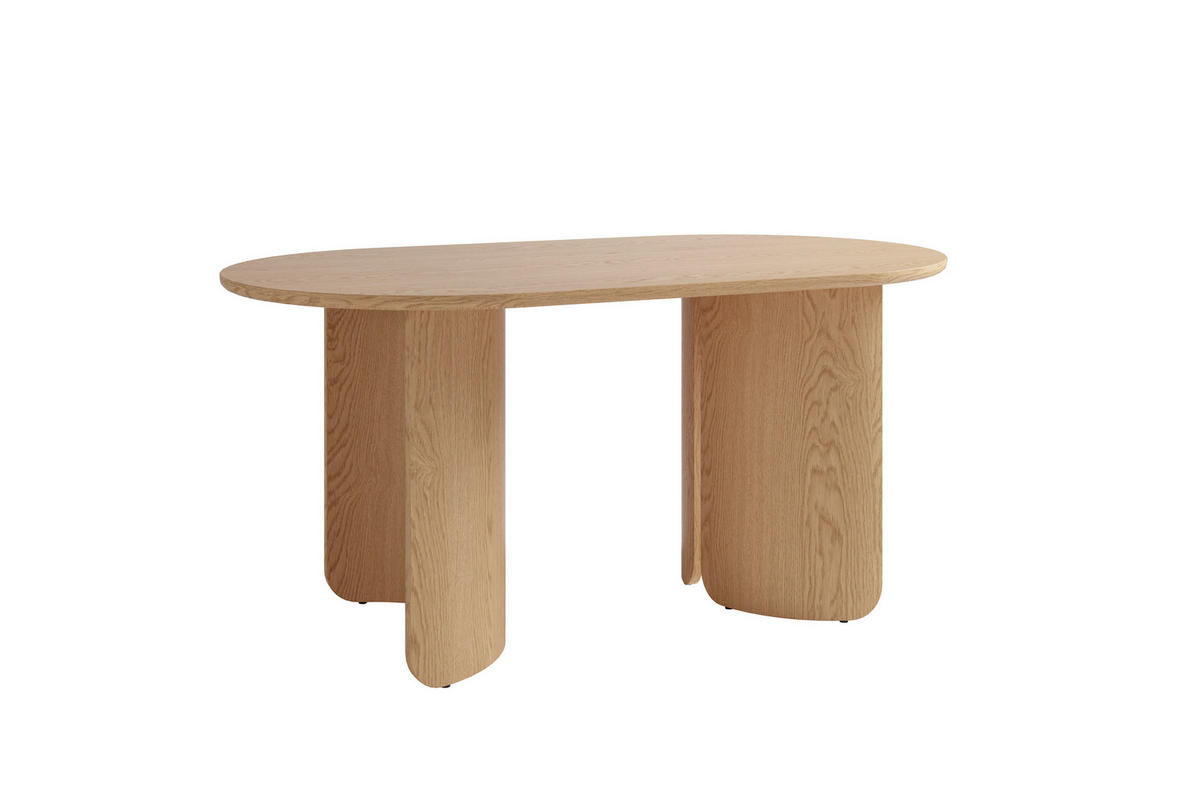 ESSTISCH 160/90/76 cm Echtholz, Nachbildung  Holzwerkstoff Eiche Bianco  - Eiche Bianco, MODERN, Holzwerkstoff (160/90/76cm) - Schöner Wohnen