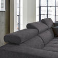 ECKSOFA in Mikrofaser Grau  - Schwarz/Grau, Design, Textil/Metall (301/207cm) - Xora