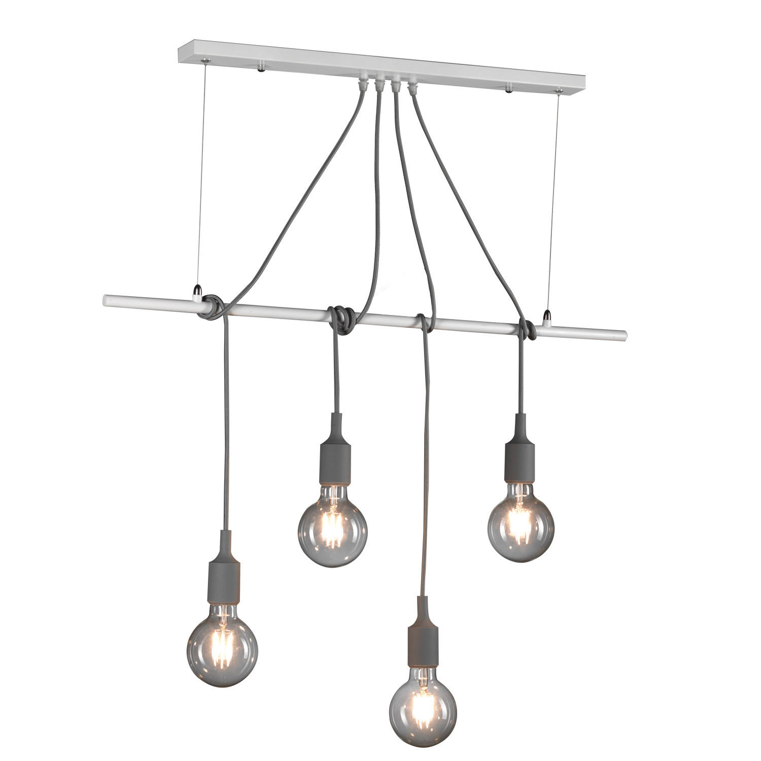 HÄNGELEUCHTE WIRE 80/10/90 cm   - Weiß, Basics, Metall (80/10/90cm)