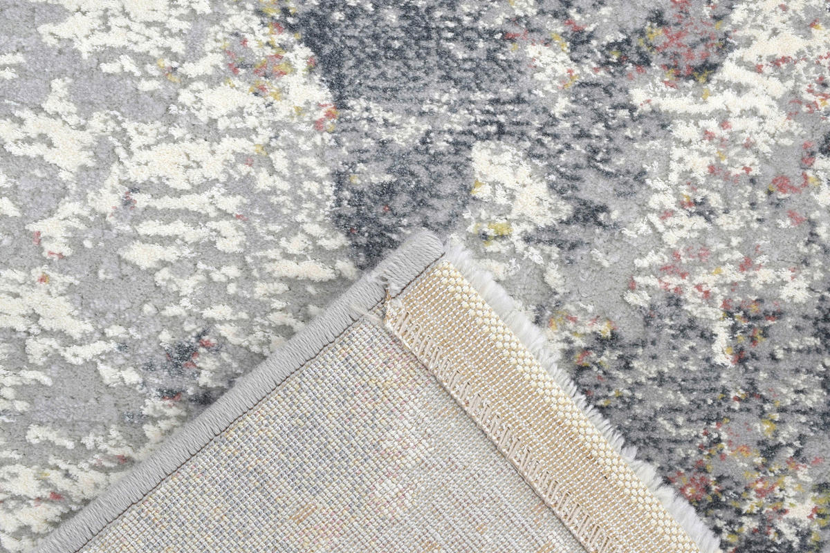 WEBTEPPICH Wohnzimmer 80/150 cm Palau Grau, Multicolor, Hellgrau rechteckig  - Multicolor/Hellgrau, Design, Textil (80/150cm) - Novel