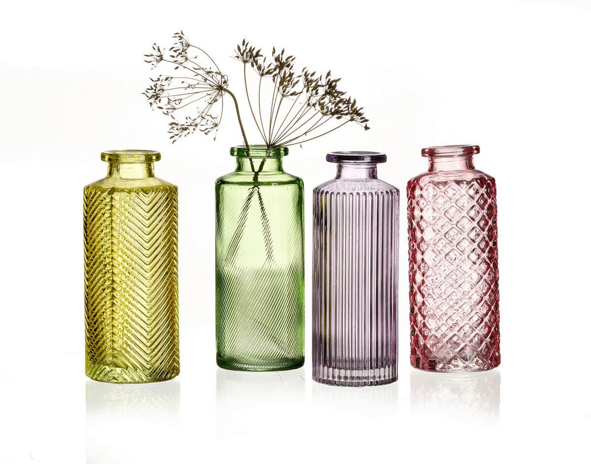 VASE 13 cm  - Hellrosa/Gelb, Basics, Glas (5,5/5,5/13cm) - Ritzenhoff Breker