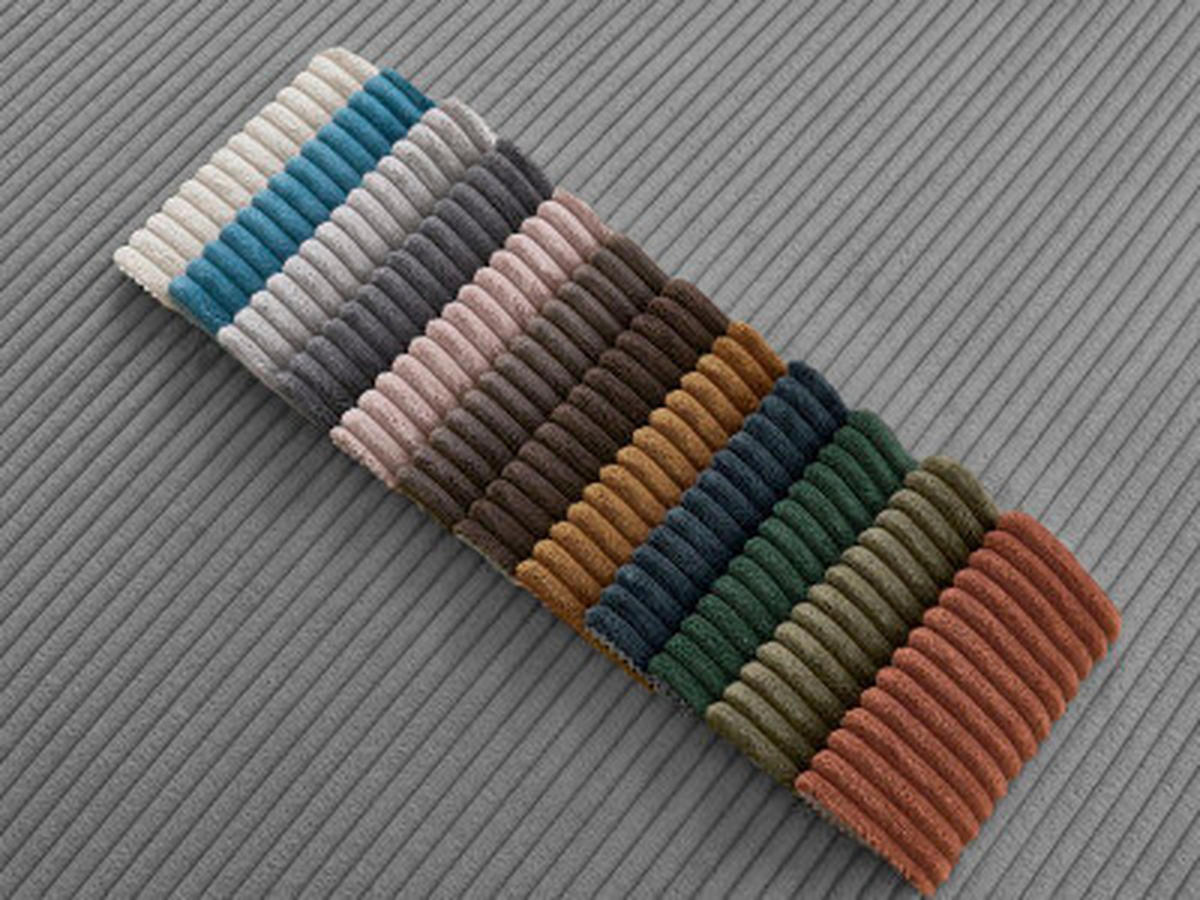 HOCKER ATILLA Cord Dunkelgrau  - Dunkelgrau/Schwarz, MODERN, Kunststoff/Textil (92/44/48cm)