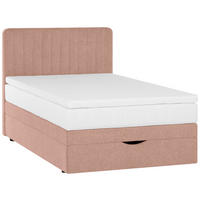BOXSPRINGBETT 120/200 cm,  in Altrosa  - Schwarz/Altrosa, KONVENTIONELL, Kunststoff/Textil (120/200cm) - Welnova