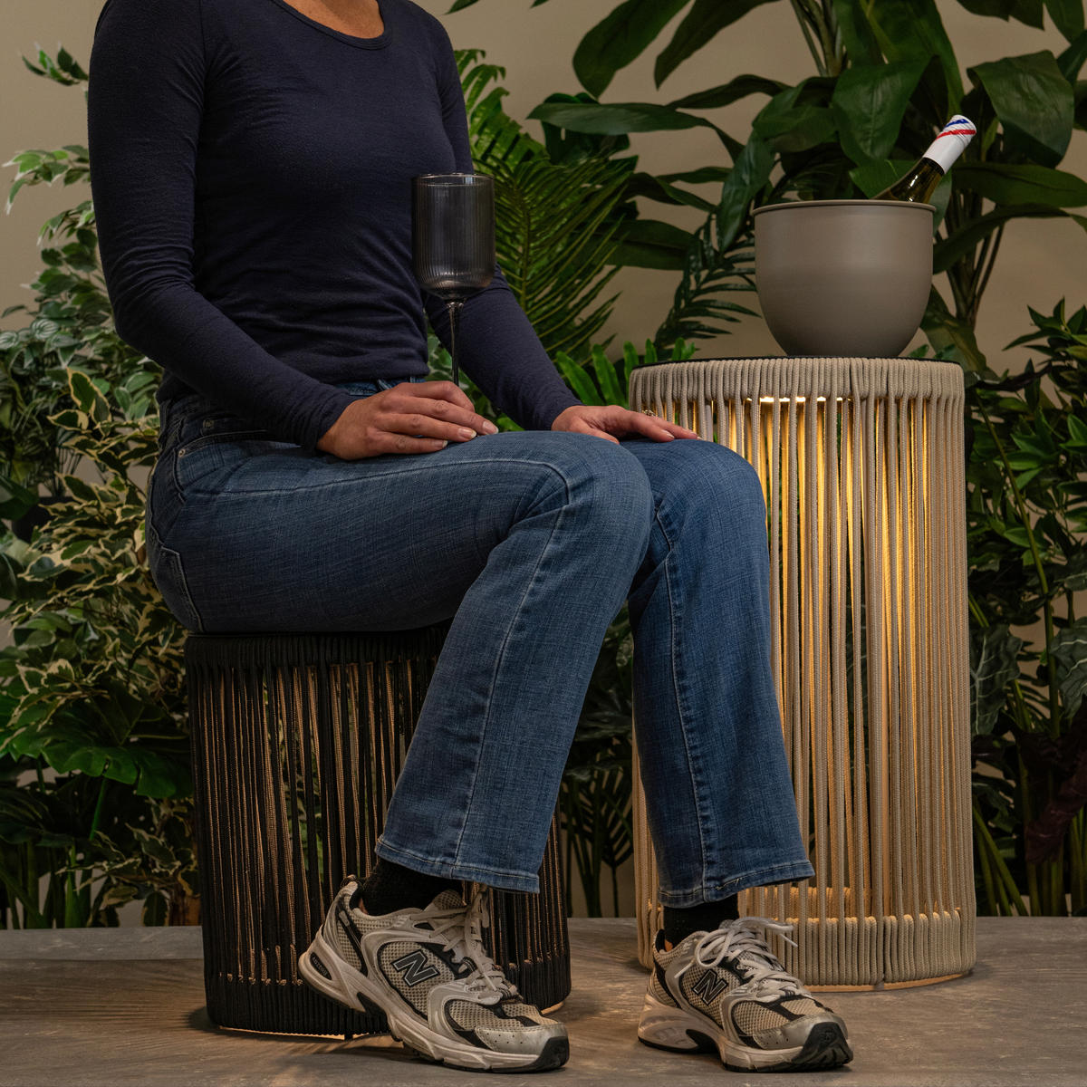 AUßENSTEHLEUCHTE Pingi 33.5/33.5/36.5 cm  - Schwarz, Trend, Kunststoff (33.5/33.5/36.5cm) - Lucide