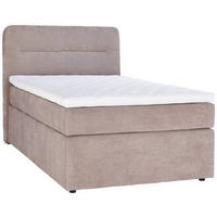 BOXSPRINGBETT 120/200 cm  in Grau  - Schwarz/Grau, Konventionell, Kunststoff/Textil (120/200cm) - Moderano
