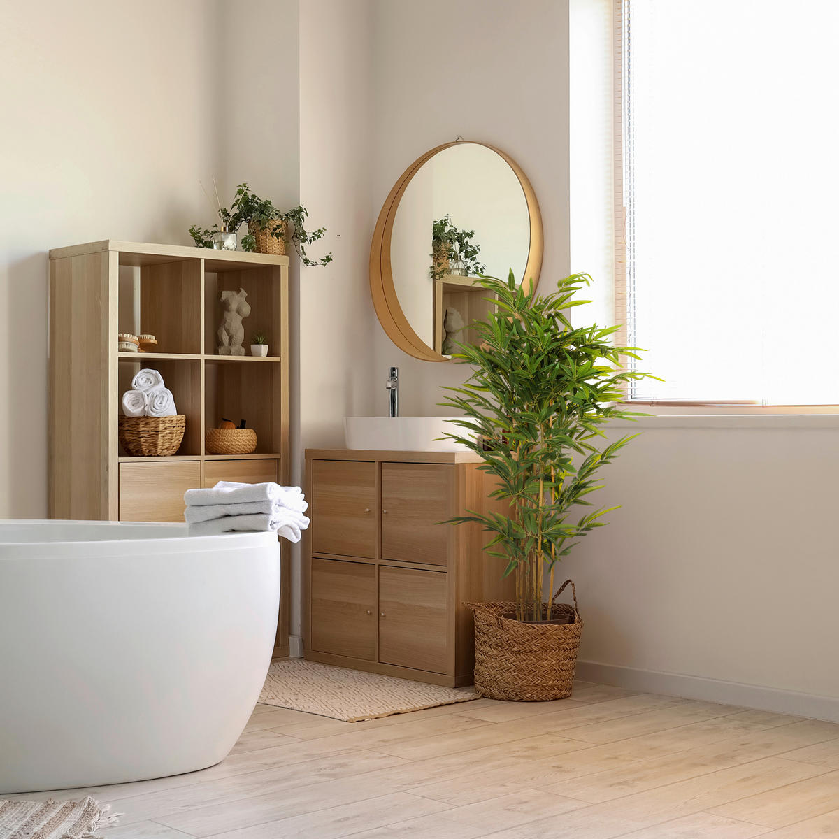 KONSTVÄXT bambu  - grön/svart, Modern, textil/plast (80/150/80cm) - MID.YOU