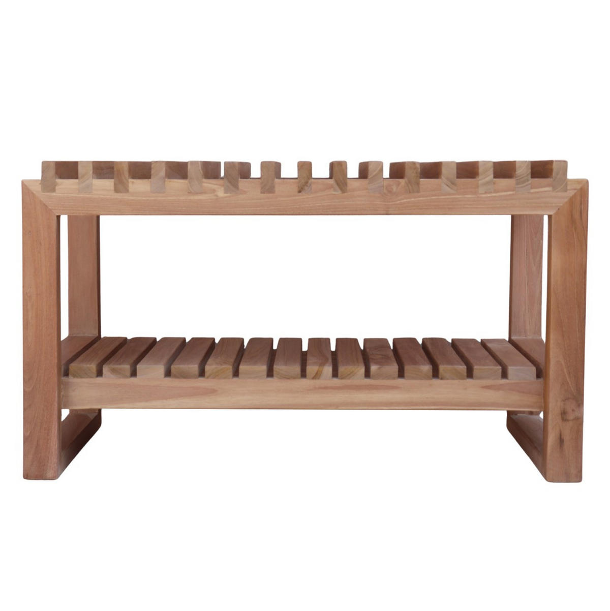 HOCKER Teakholz Naturfarben  - Naturfarben, Design, Holz (80/35/46cm) - Livetastic