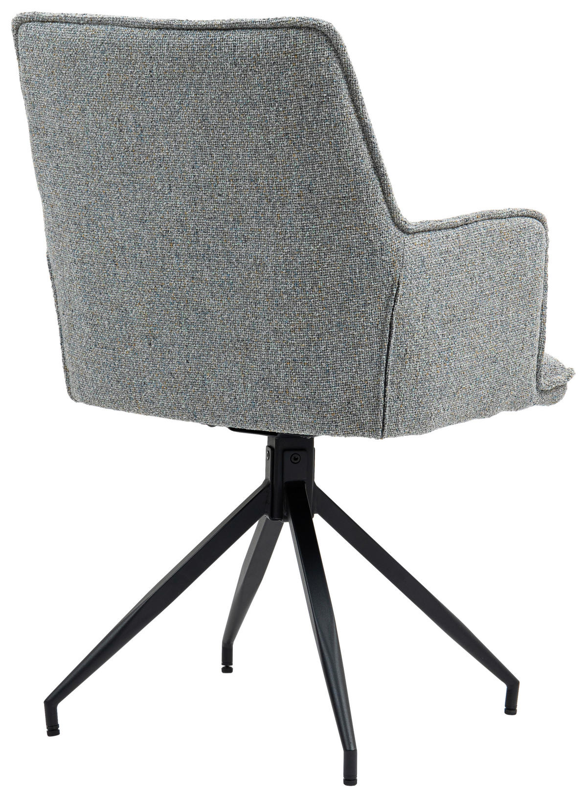 ARMLEHNSTUHL  in Eisen  - Schwarz/Grau, KONVENTIONELL, Textil/Metall (59/89,5/63cm) - MID.YOU