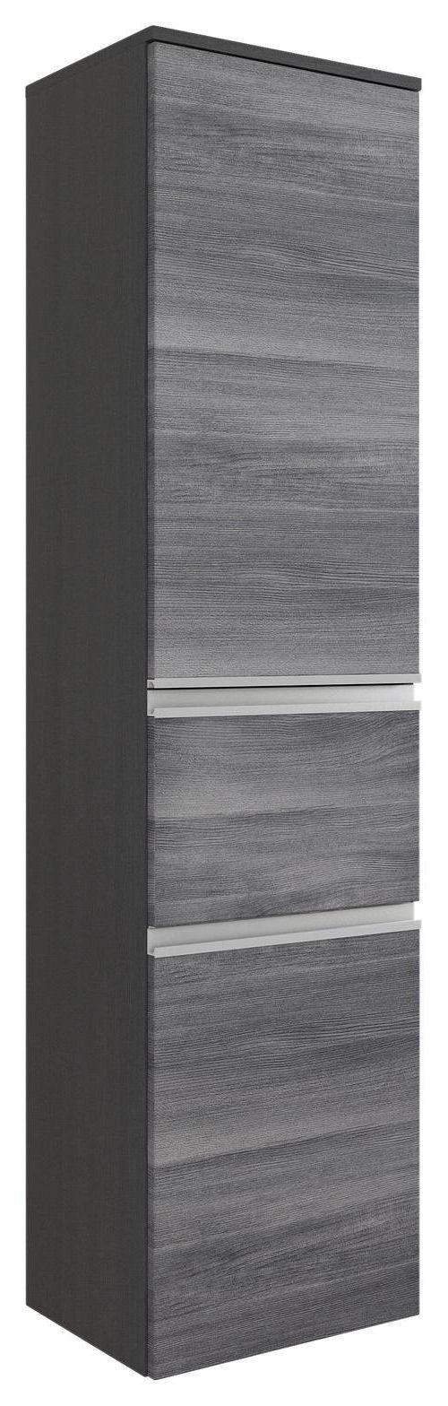 HOCHSCHRANK - Silberfarben/Alufarben, Basics, Holzwerkstoff/Kunststoff (40/154/35cm) - MID.YOU