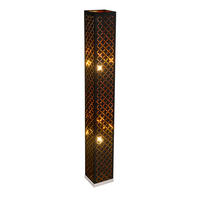 STEHLEUCHTE 15/15/118 cm    - Goldfarben/Schwarz, Trend, Textil/Metall (15/15/118cm) - Globo