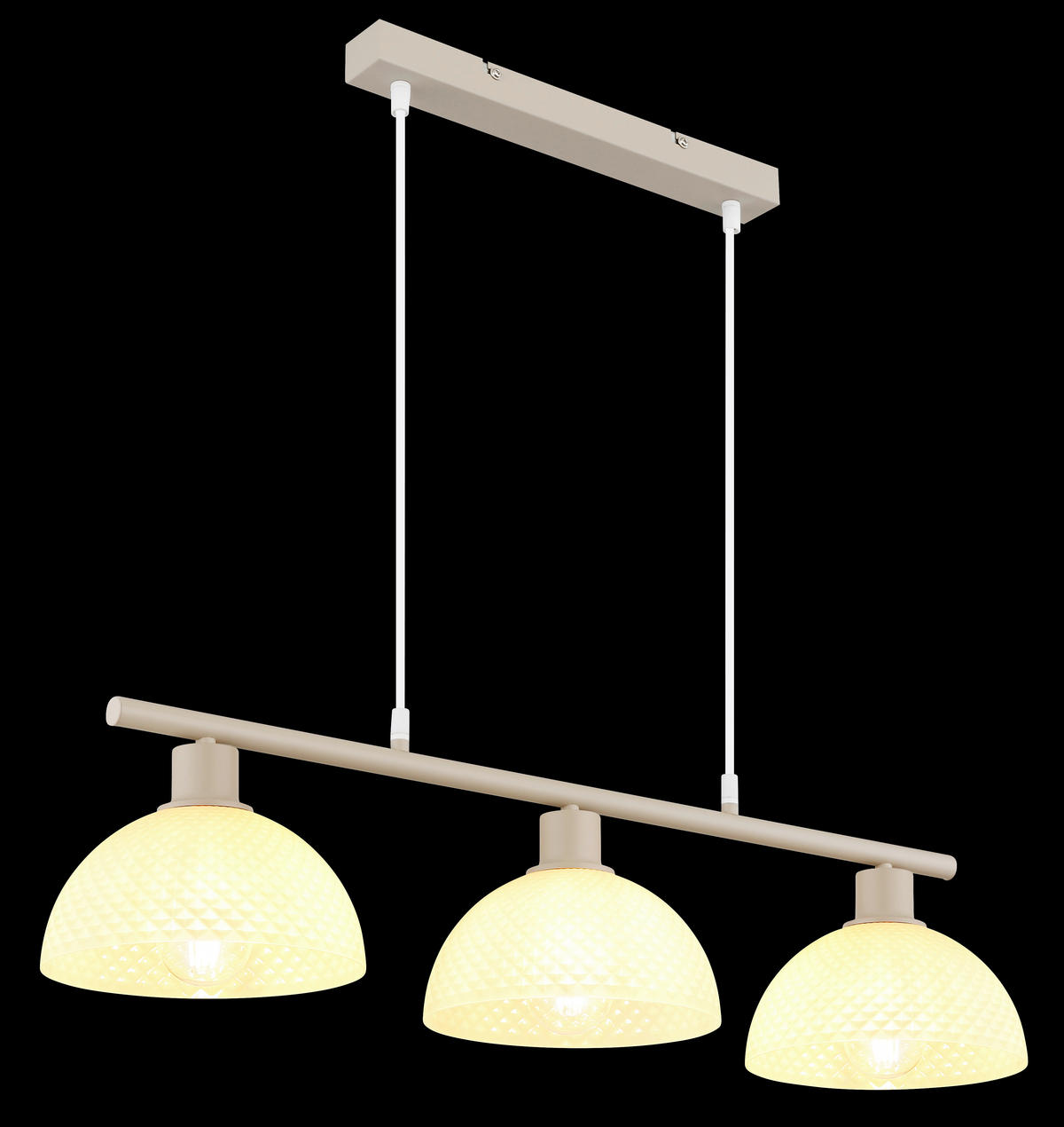 HÄNGELEUCHTE 77/20/120 cm  - Sandfarben/Champagner, Design, Glas/Kunststoff (77/20/120cm) - Globo