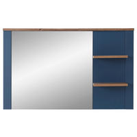WANDSPIEGEL 130/80/17 cm  - Blau/Eichefarben, Lifestyle, Glas/Holzwerkstoff (130/80/17cm) - MID.YOU