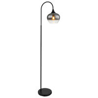 STOJACIA LAMPA, 39/25/150 cm - čierna, Design, kov/sklo (39/25/150cm) - Globo