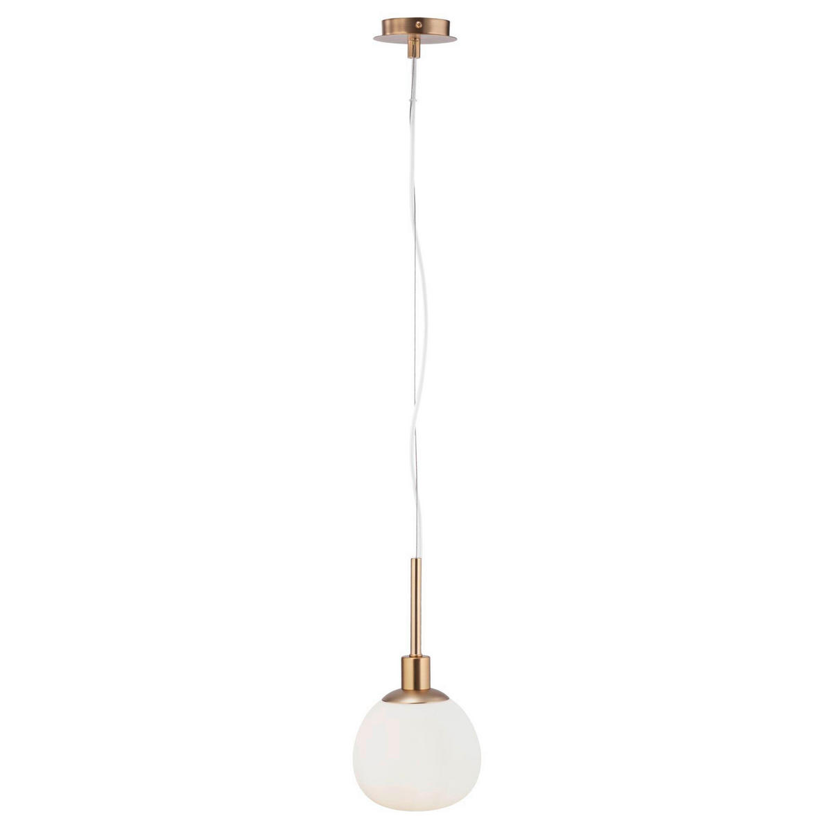 PENDELLAMPA Modern 15/30,5 cm  - vit/mässingsfärgad, Trend, metall/glas (15/30,5cm) - MAYTONI