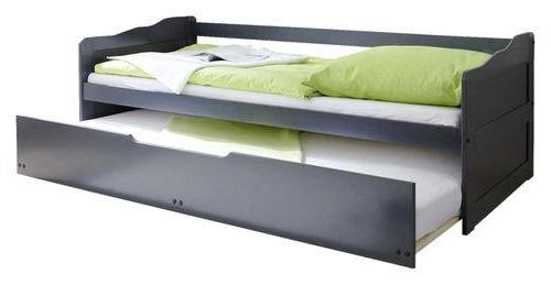 AUSZIEHBETT 90/200 cm  in Grau  - Grau, Natur, Holz/Kunststoff (90/200cm) - MID.YOU