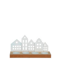 DRŽAČ ZA ČAJNU SVEĆICU     25/8/13 cm         - bela, Osnovno, pločasti materijal (25/8/13cm)