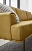 SITZBANK 251/84/67 cm Echtleder Gelb, Bronzefarben Metall  - Gelb/Bronzefarben, Design, Leder/Metall (251/84/67cm) - Musterring