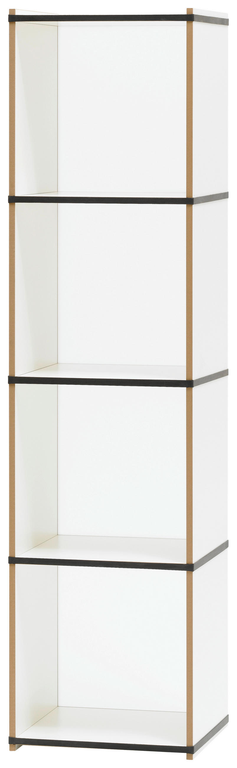 AKTENREGAL Weiß  - Weiß, MODERN, Glas/Holzwerkstoff (35/140/35cm) - Tojo