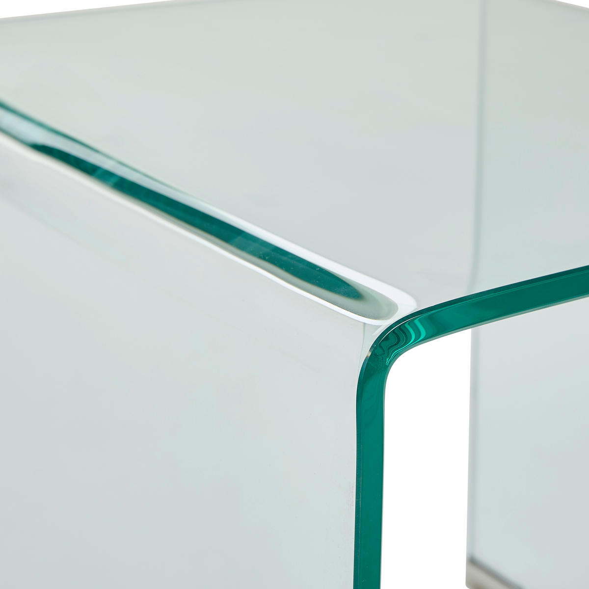 COUCHTISCH ESG quadratisch Transparent  - Blau/Transparent, Design, Glas (50/40/45/39/50/40cm) - Livetastic