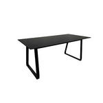 ESSTISCH 180,5/90,5/75 cm Metall, Keramik Schwarz rechteckig  - Schwarz, Design, Keramik/Metall (180,5/90,5/75cm) - Carryhome