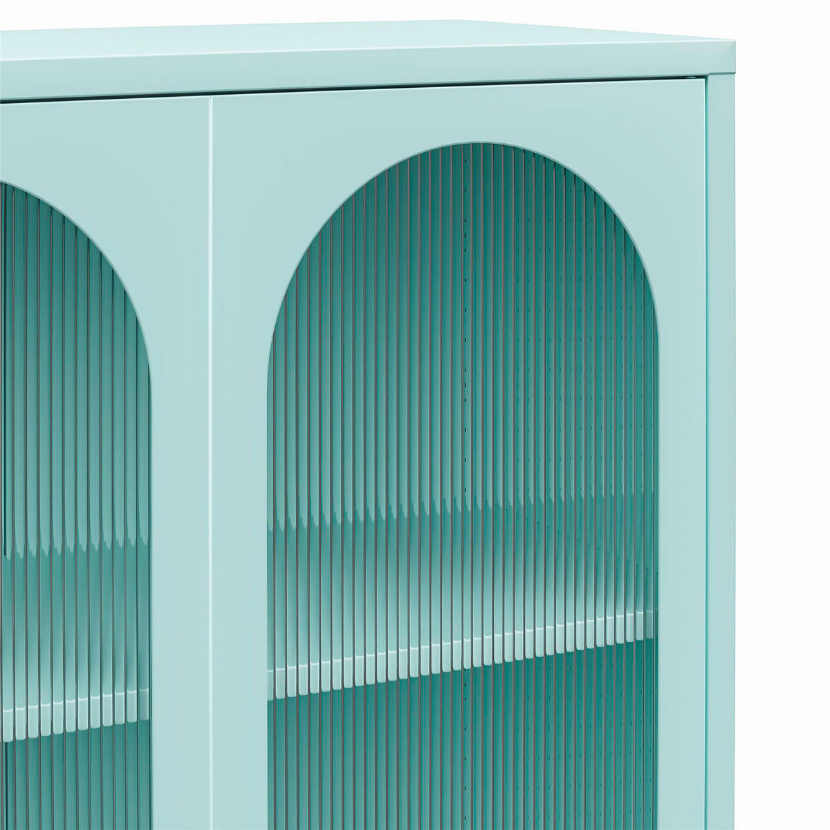 GARDEROBENSCHRANK Luna   in 80/186/40 cm  - Blau, Design, Glas/Metall (80/186/40cm) - MID.YOU