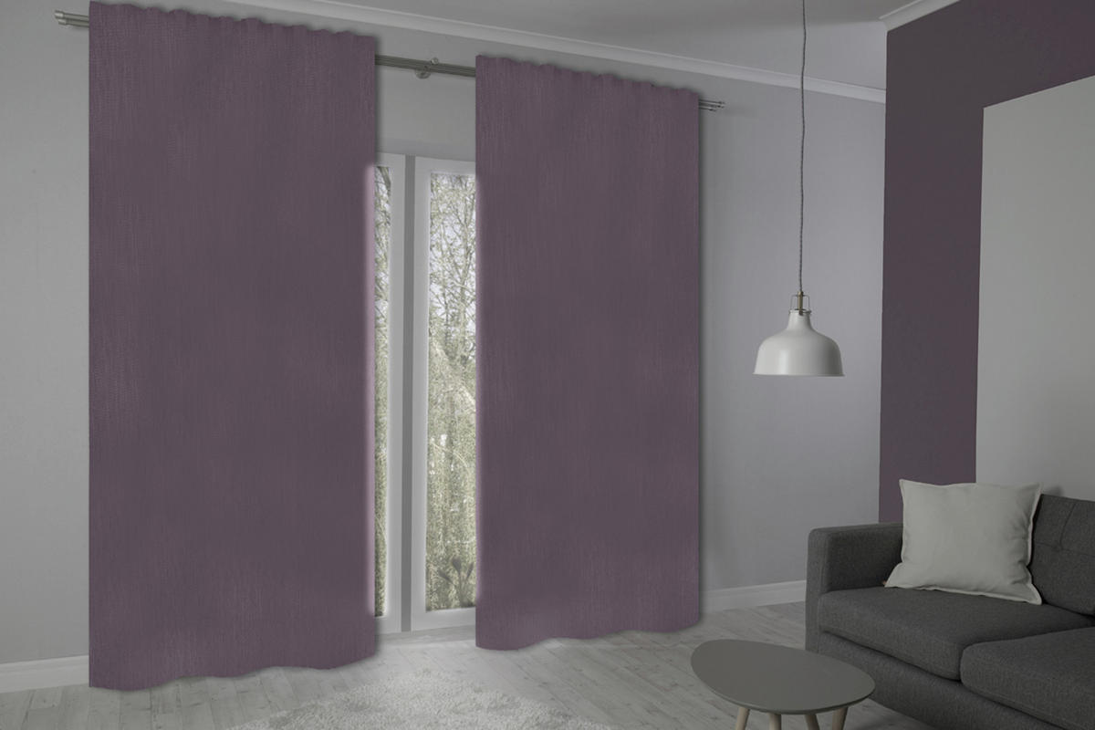 WÄRMESCHUTZVORHANG MILTON Verdunkelung 140/245 cm   - Rosa, Basics, Textil (140/245cm)