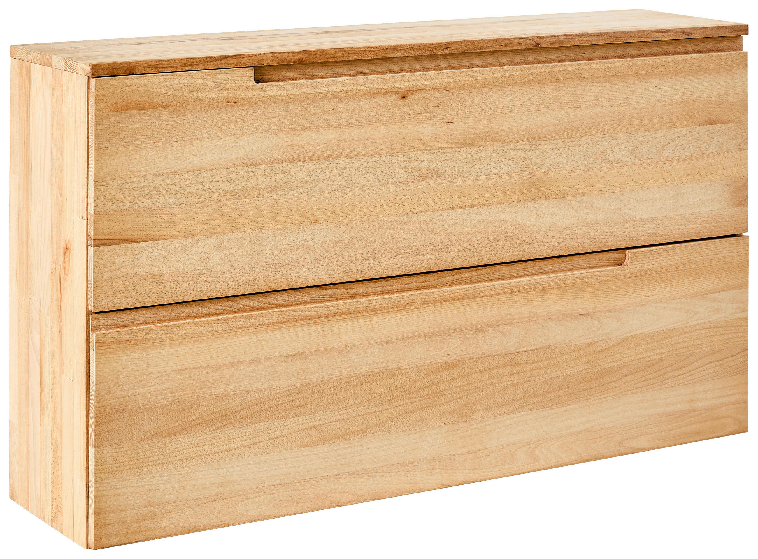 Linea Natura SCHUHSCHRANK Kernbuche 140cm × 35cm × 75cm