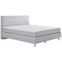 BOXSPRINGBETT 120/200 cm  in Hellgrau  - Hellgrau/Alufarben, Konventionell, Textil/Metall (120/200cm) - Carryhome