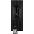 WANDGARDEROBE  in Grau, Schwarz  - Schwarz/Grau, MODERN, Holzwerkstoff/Textil (50/125/7cm) - Xora