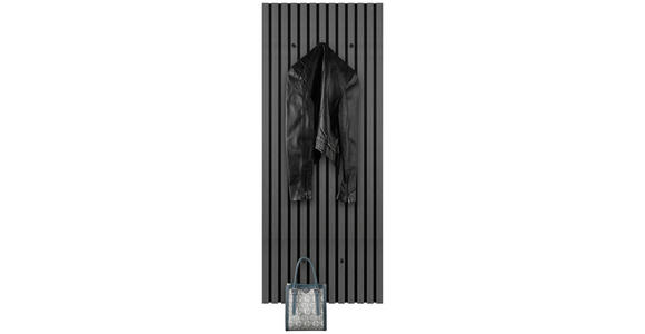 WANDGARDEROBE  in Grau, Schwarz  - Schwarz/Grau, MODERN, Holzwerkstoff/Textil (50/125/7cm) - Xora