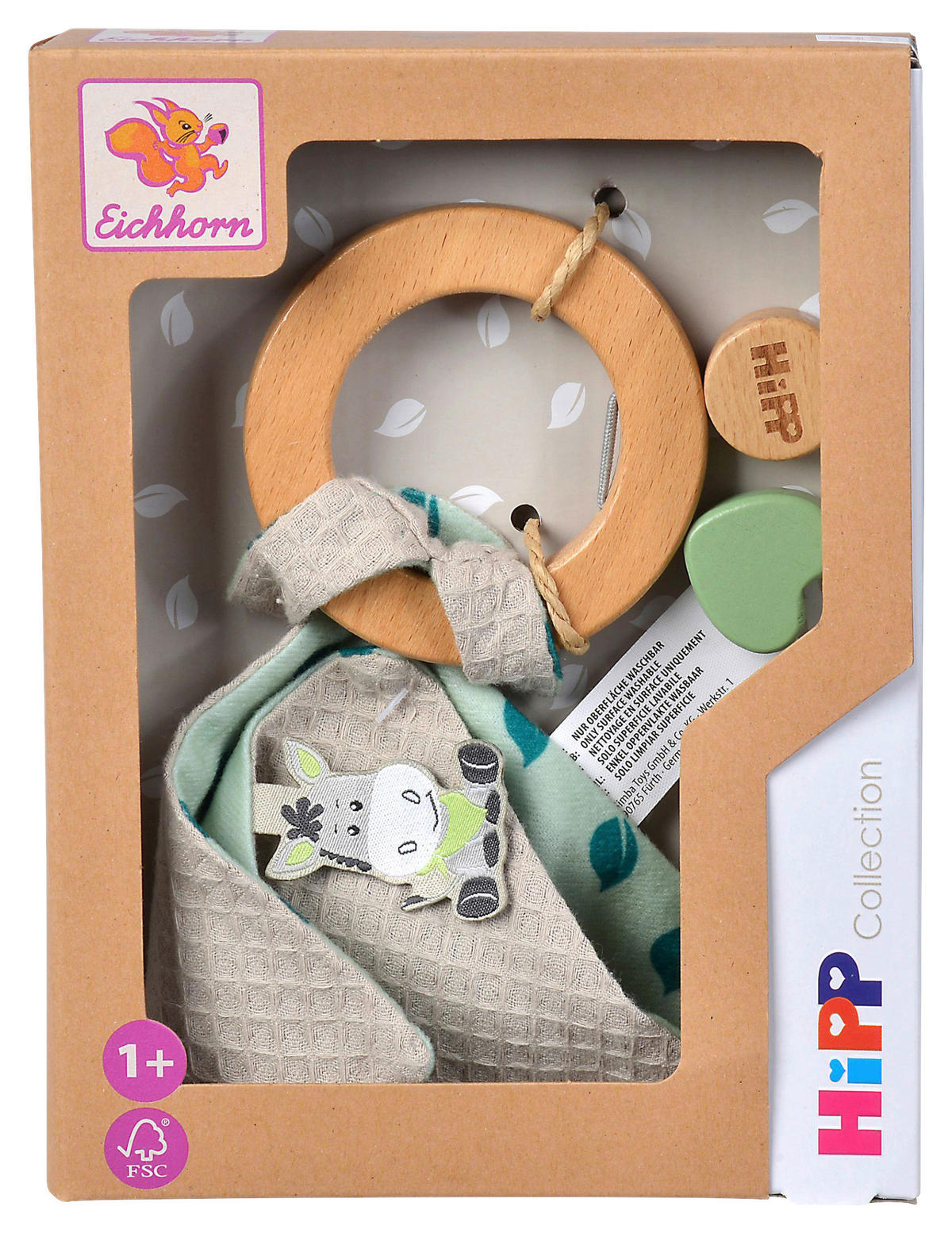 GREIFLING EH BABY HIPP  - Multicolor, Basics, Holz/Textil (4/14,50/19,50cm) - Simba