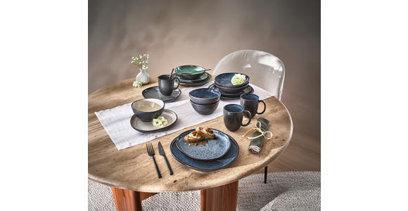 KOMBISERVICE Blau SØREN BLUE 10-teilig 2 Personen  - Blau, Trend, Keramik - Novel