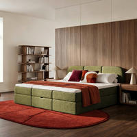 FAMILIENBETT - Schwarz/Grün, MODERN, Holz/Holzwerkstoff (240/200cm) - Livetastic