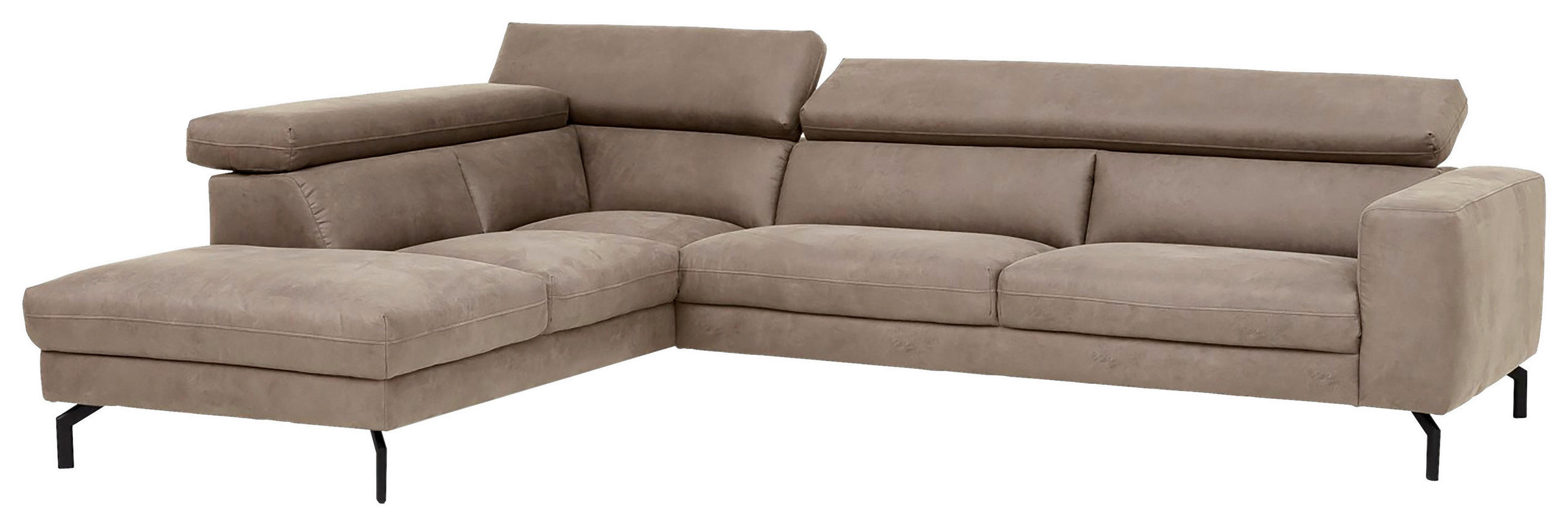 Thumbnail - Trendmanufaktur Ecksofa California, Beige, Textil, 4-Sitzer, Ottomane links, L-Form, 305x233 cm, seitenverkehrt erhältli...