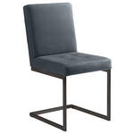 SCHWINGSTUHL  in Stahl Mikrofaser  - Schwarz/Grau, Design, Textil/Metall (45/91/58cm) - Moderano