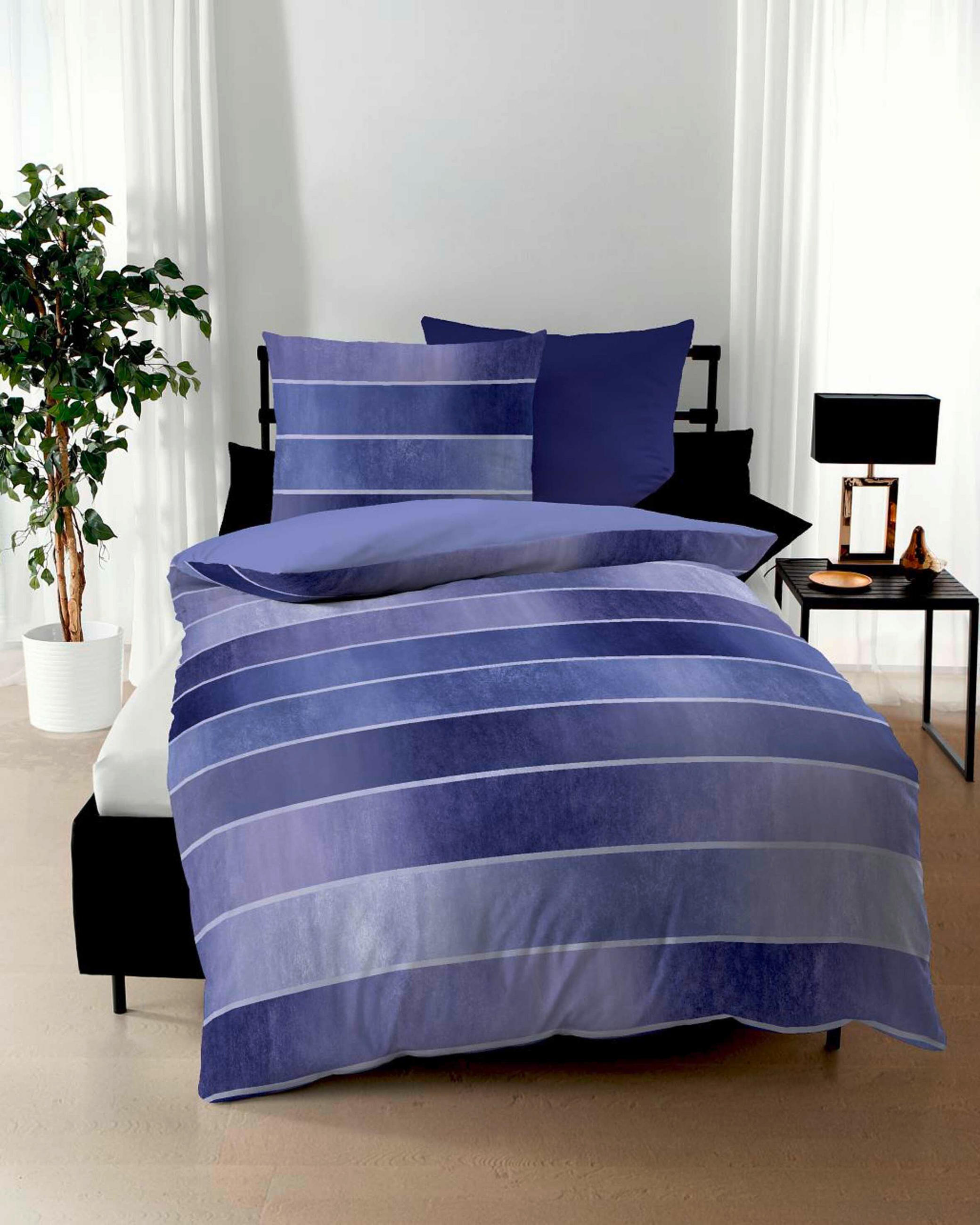 BETTWÄSCHE Makosatin 140/200 cm  - Violett, KONVENTIONELL, Textil (140/200cm) - Kaeppel