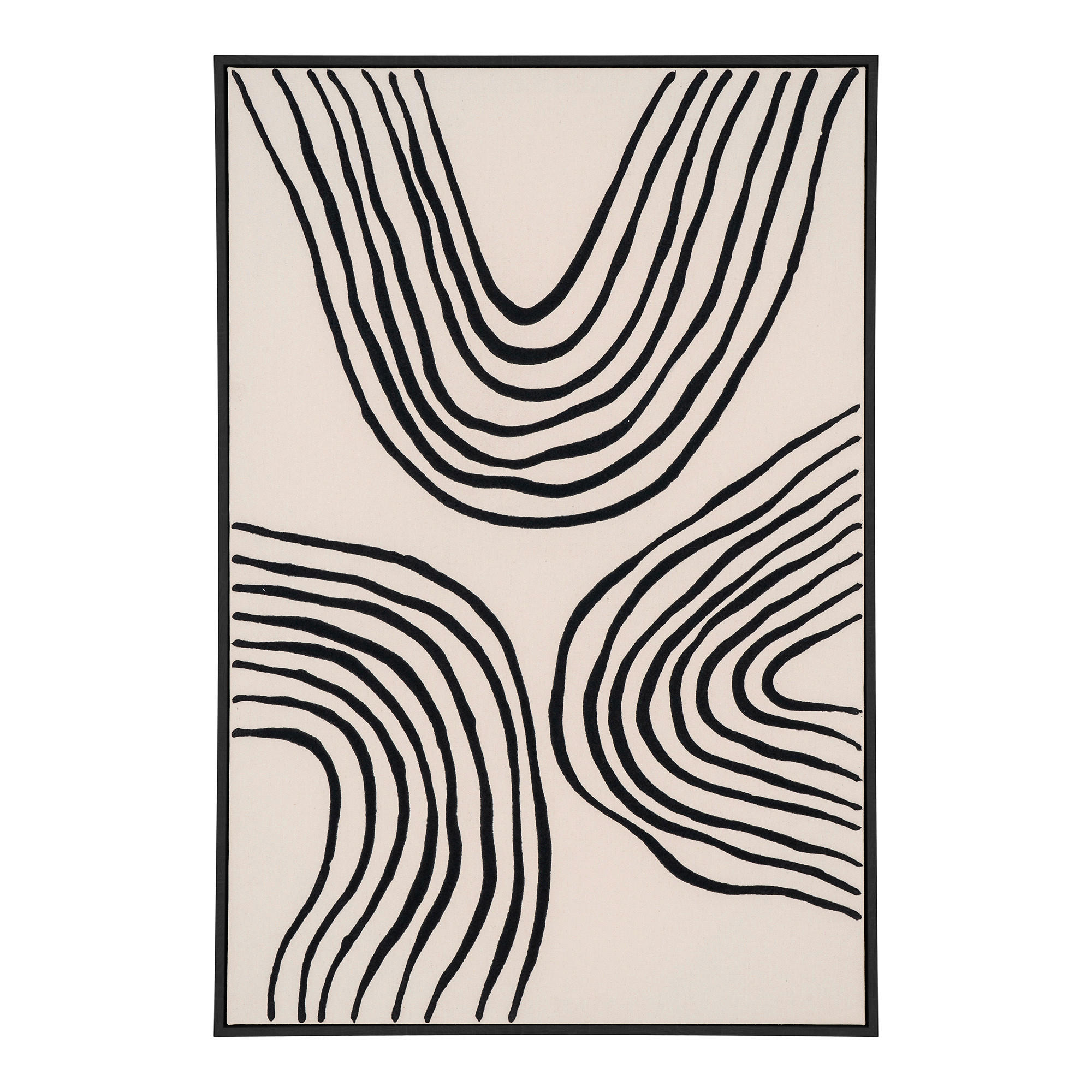 BILD  - Beige/Schwarz, Design, Holzwerkstoff/Textil (60/90/4cm)