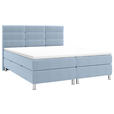 BOXBETT 180/200 cm  in Blau  - Chromfarben/Blau, KONVENTIONELL, Textil/Metall (180/200cm) - Carryhome