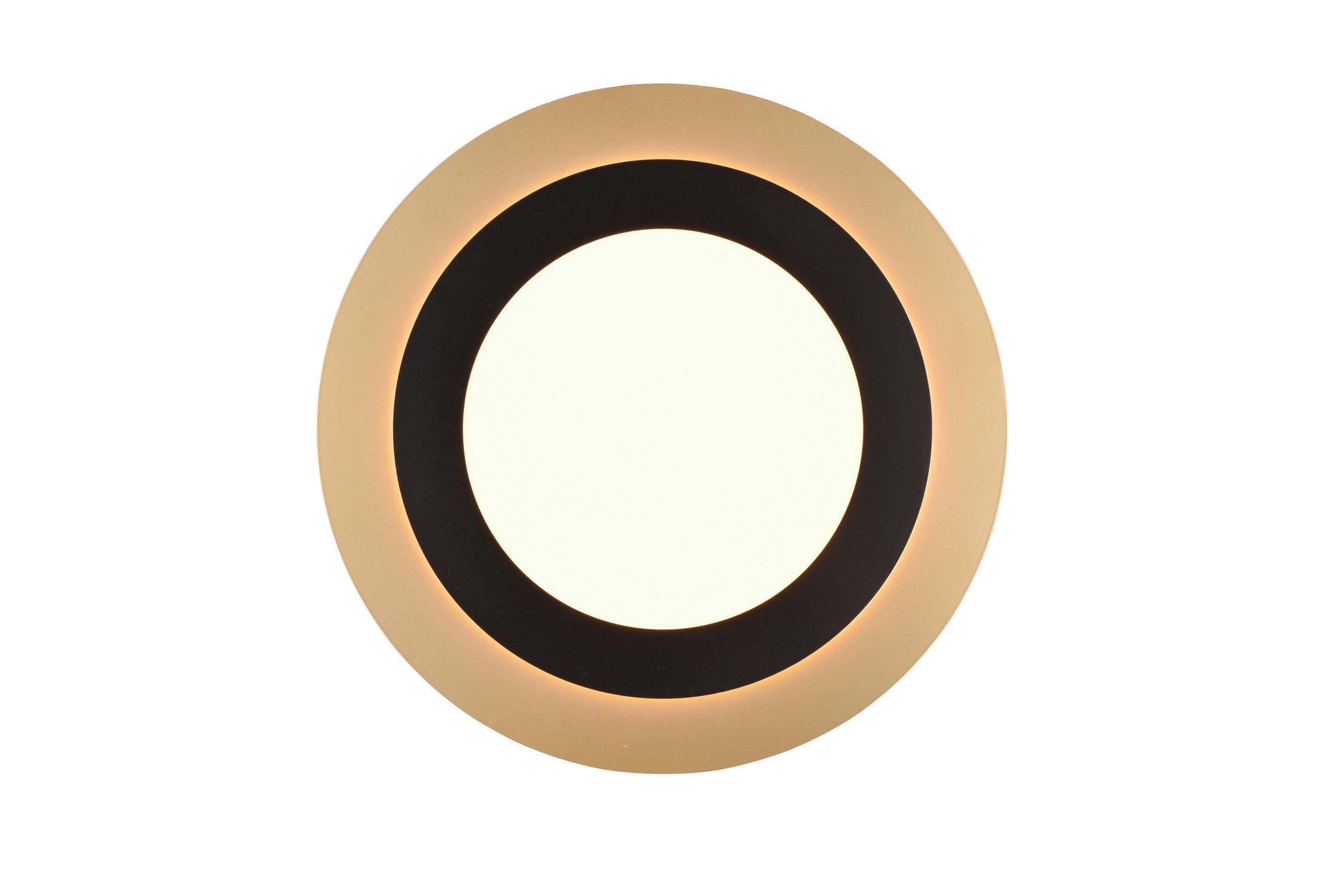 LED-DECKENLEUCHTE Morgan 45/4,2 cm   - Goldfarben/Schwarz, Basics, Metall (45/4,2cm) - Trio Leuchten