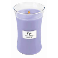 SVIJEĆA MIRISNA  ljubičasta  - ljubičasta, Basics, staklo/drvo (10/18/10cm) - WoodWick