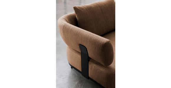 ECKSOFA Honig Flachgewebe  - Schwarz/Honig, Design, Textil/Metall (302/237cm) - Dieter Knoll