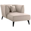 XXL-SESSEL in Lederlook Beige  - Beige/Schwarz, Modern, Holz/Textil (108/84/155cm) - Livetastic
