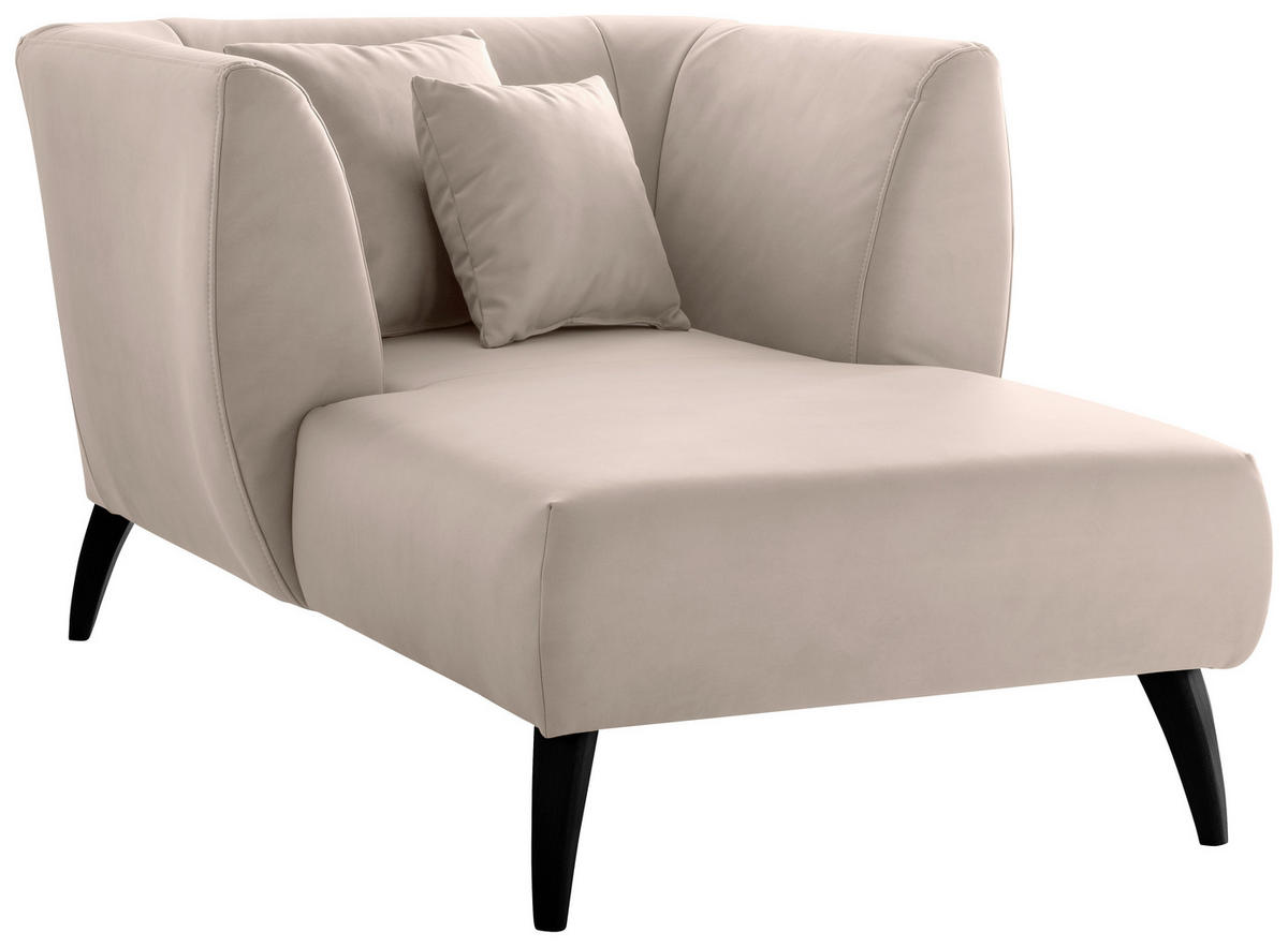 XXL-SESSEL in Lederlook Beige  - Beige/Schwarz, Modern, Holz/Textil (108/84/155cm) - Livetastic