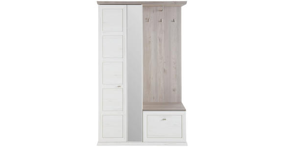 GARDEROBE 123/196,7/38,5 cm  - Grau/Pinienfarben, LIFESTYLE, Holzwerkstoff (123/196,7/38,5cm) - Hom`in