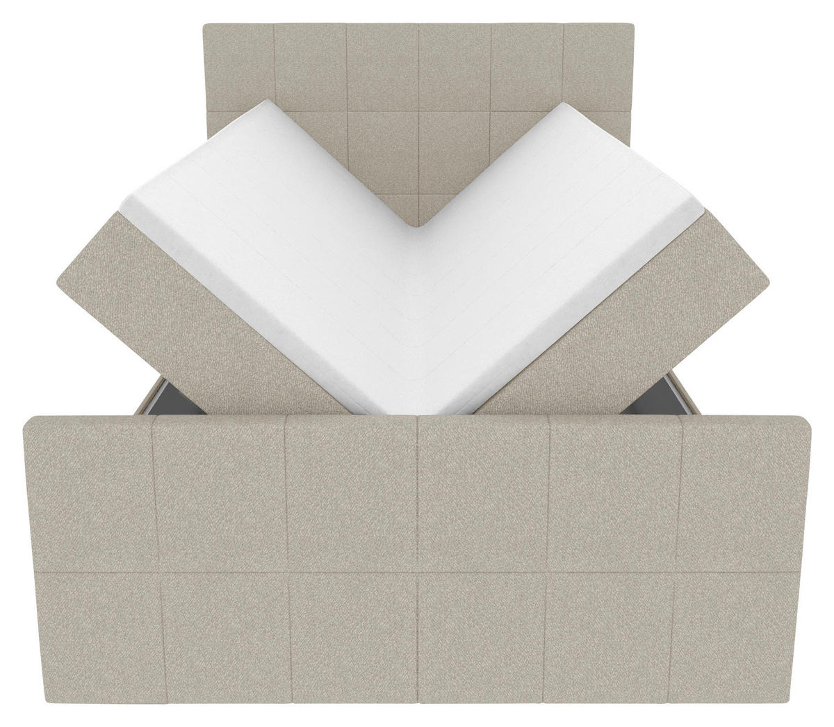 BOXBETT 120/200 cm  in Beige  - Beige, KONVENTIONELL, Kunststoff/Textil (120/200cm) - Boxxx